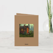 抽象芸術お洒落リトル狩りキャビン サンキューカード (裏面)