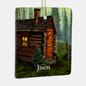 抽象芸術お洒落リトル狩りキャビン セラミックオーナメント (右)