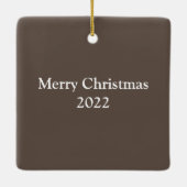 抽象芸術お洒落リトル狩りキャビン セラミックオーナメント (裏面)