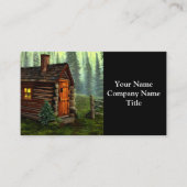 抽象芸術お洒落リトル狩りキャビン 名刺 (正面)