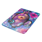 抽象芸術お洒落大目魚紫ティール（緑がかった色）ピンク バスマット (アングル)