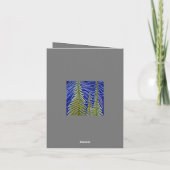 抽象芸術お洒落常緑樹 サンキューカード (裏面)