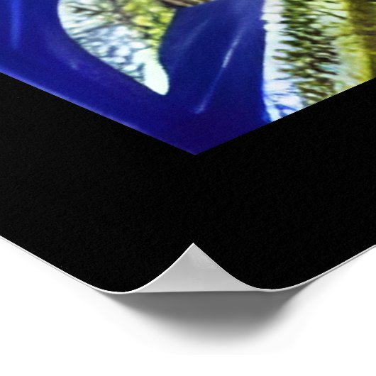 抽象芸術お洒落常緑樹 ポスター (角)