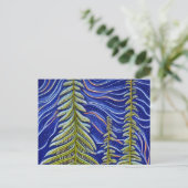 抽象芸術お洒落常緑樹 ポストカード (スタンド正面)