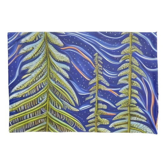 抽象芸術お洒落常緑樹 枕カバー (正面左)