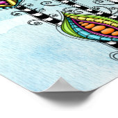 抽象芸術お洒落花 ポスター (角)