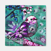 抽象芸術お洒落鳥磁石 マグネット (正面)