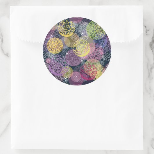 抽象芸術かわいい水玉模様サークル ラウンドシール (バッグ)