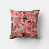 抽象芸術かわいい美しいピンクの花フローラデザイン クッション (裏面)