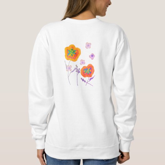 抽象芸術かわいらしアートを衣服 スウェットシャツ (裏面)