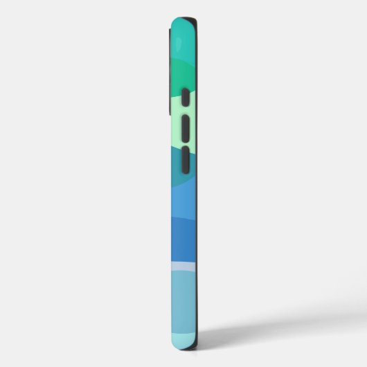 抽象芸術かわいらしジオメトリ図形（青と緑） Case-Mate iPhoneケース (裏面 / 左)