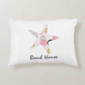抽象芸術かわいらしスターフィッシュビーチハウス アクセントクッション (正面)