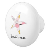 抽象芸術かわいらしスターフィッシュビーチハウス セラミックノブ (右)