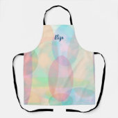 抽象芸術かわいらしパステルドリーミー楕円 エプロン (正面)