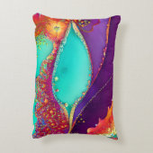 抽象芸術かわいらしビーチアート アクセントクッション (裏面(縦))