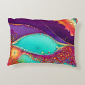 抽象芸術かわいらしビーチアート アクセントクッション (裏面)