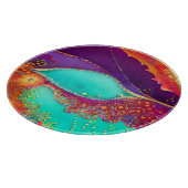 抽象芸術かわいらしビーチアート カッティングボード (角)