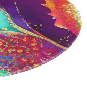 抽象芸術かわいらしビーチアート カッティングボード (角)