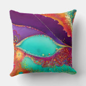 抽象芸術かわいらしビーチアート クッション (裏面)