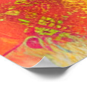 抽象芸術かわいらしビーチアート ポスター (角)