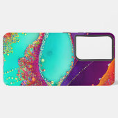 抽象芸術かわいらしビーチアート SAMSUNG GALAXYケース (左側面)