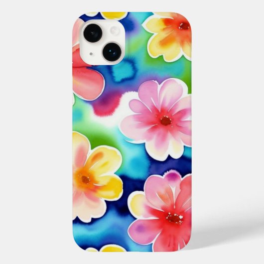 抽象芸術かわいらしフラワーパターンiPhone / iPadケース Case-Mate iPhoneケース (裏面)