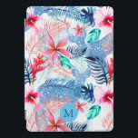 抽象芸術かわいらしフローラと鹿の美モノグラムの術 iPad PROカバー<br><div class="desc">フローラかわいらしと偽装ブルージカは、任意のモノグラムで美術的にアートする。</div>