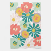 抽象芸術かわいらしフローラキッチンタオル キッチンタオル (縦)