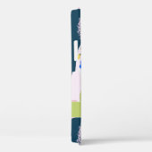 抽象芸術かわいらしフローラルパターンブルーグリーンオレンジ Case-Mate iPhoneケース (裏面 / 右)