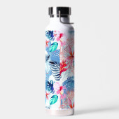 抽象芸術かわいらしフローラ・ディアアーモノグラムのト ウォーターボトル (左面)
