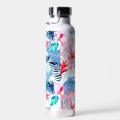 抽象芸術かわいらしフローラ・ディアアーモノグラムのト ウォーターボトル (右面)