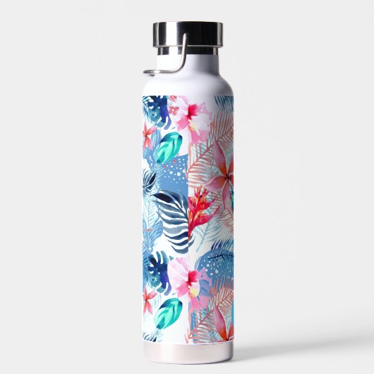 抽象芸術かわいらしフローラ・ディアアーモノグラムのト ウォーターボトル (右面)