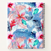 抽象芸術かわいらしフローラ・ディアアーモノグラムのト ノートブック (裏面)