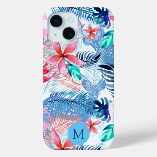 抽象芸術かわいらしフローラ・ディアアーモノグラムのト Case-Mate iPhoneケース (裏面)