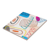 抽象芸術がパステルカラーで走り書きする タイル (側面)