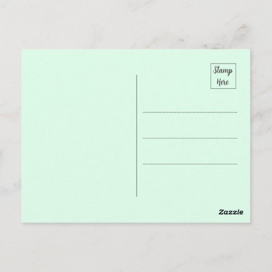 抽象芸術が枝に立っている鳥 ポストカード (裏面)