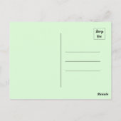 抽象芸術が枝に立っている鳥 ポストカード (裏面)