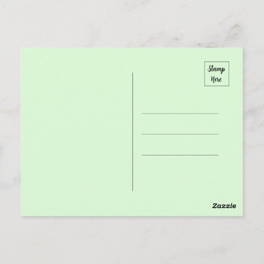 抽象芸術が枝に立っている鳥 ポストカード (裏面)