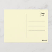 抽象芸術が枝に立っている鳥 ポストカード (裏面)