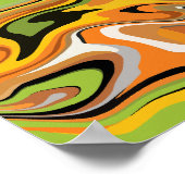 抽象芸術が流れる紅葉 ポスター (角)