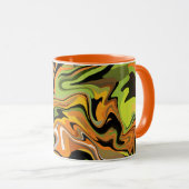 抽象芸術が流れる紅葉 マグカップ (正面右)