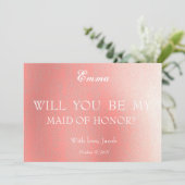 抽象芸術が私のメイド・オブ・オーナー（花嫁付き添い人）招待状 招待状 (スタンド正面)