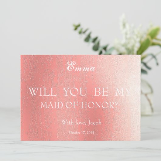 抽象芸術が私のメイド・オブ・オーナー（花嫁付き添い人）招待状 招待状 (スタンド正面)