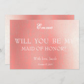抽象芸術が私のメイド・オブ・オーナー（花嫁付き添い人）招待状 招待状 (正面/裏面)
