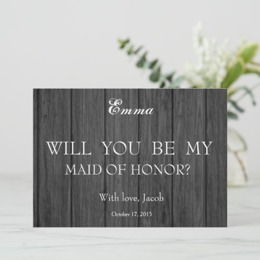 抽象芸術が私のメイド・オブ・オーナー（花嫁付き添い人）招待状 招待状 (スタンド正面)