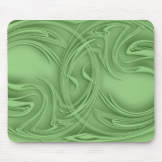 抽象芸術が緑のアートワークにカール マウスパッド (正面)
