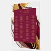 抽象芸術きらめくシーティンググラフワインレッドID1018 アクリルサイン (傾斜)