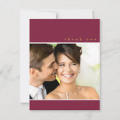 抽象芸術きらめくズ結婚ワインレッドID1018 サンキューカード (正面)