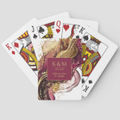 抽象芸術きらめくズ結婚ワインレッドID1018 トランプ (裏面)