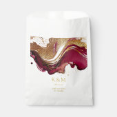 抽象芸術きらめくズ結婚ワインレッドID1018 フェイバーバッグ (正面)